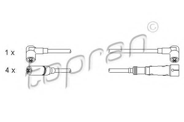 TOPRAN 102982 Комплект дротів запалювання