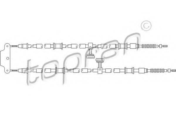TOPRAN 207380 Трос, стоянкова гальмівна система