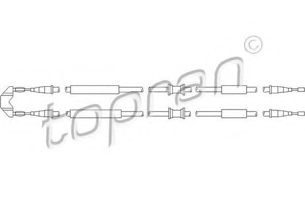 TOPRAN 205507 Трос, стоянкова гальмівна система