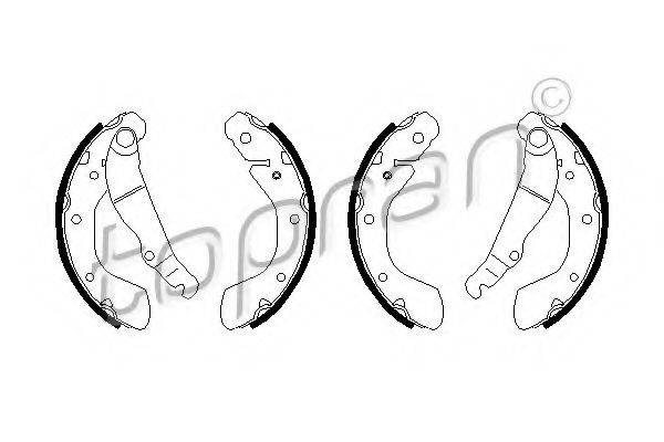 TOPRAN 206325 Комплект гальмівних колодок