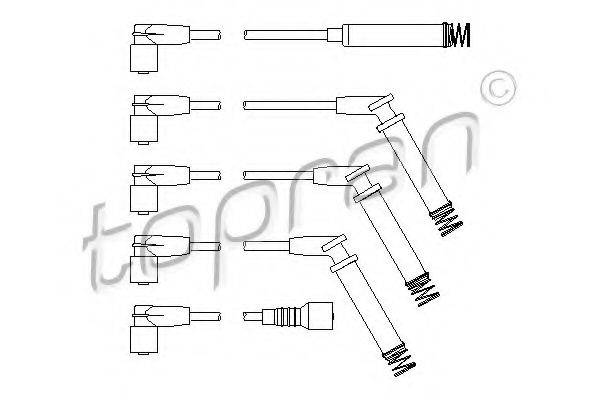 TOPRAN 202520 Комплект дротів запалювання