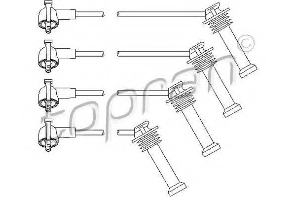 TOPRAN 300703 Комплект дротів запалювання