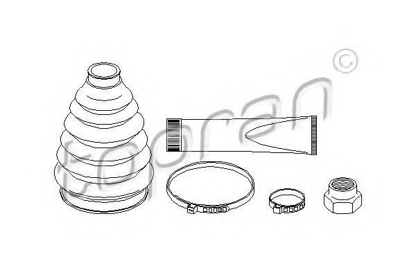 TOPRAN 301243 Комплект пильника, приводний вал