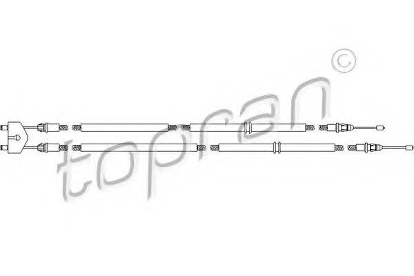 TOPRAN 302063 Трос, стоянкова гальмівна система