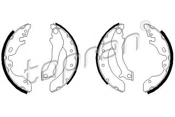 TOPRAN 301316 Комплект гальмівних колодок