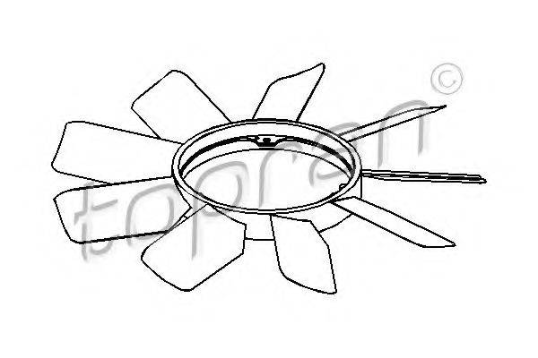 TOPRAN 401000 Крильчатка вентилятора, охолодження двигуна