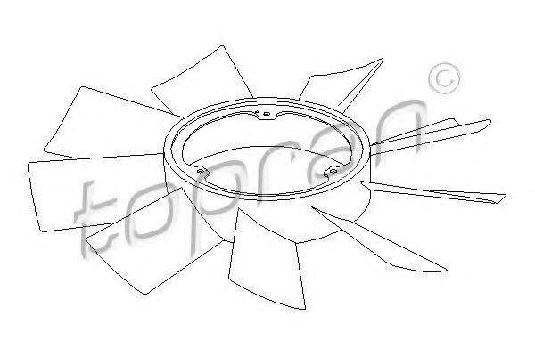 TOPRAN 401002 Крильчатка вентилятора, охолодження двигуна