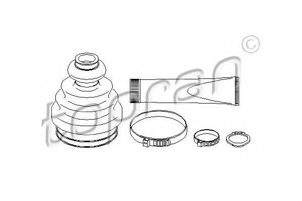 TOPRAN 401235 Комплект пильника, приводний вал