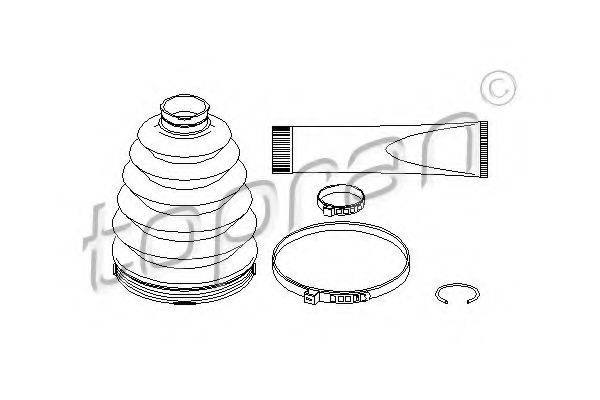 TOPRAN 401749 Комплект пильника, приводний вал
