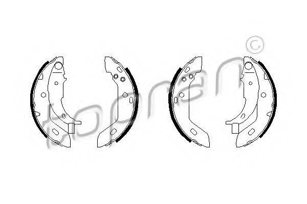 TOPRAN 401024 Комплект гальмівних колодок
