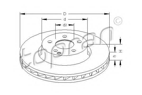 TOPRAN 401898 гальмівний диск