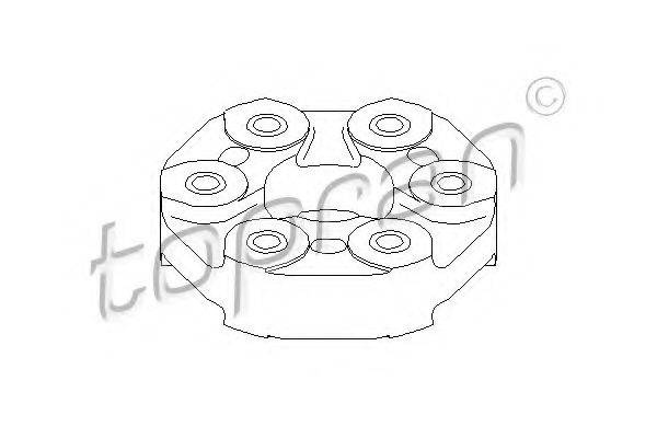 TOPRAN 500292 Шарнір, поздовжній вал