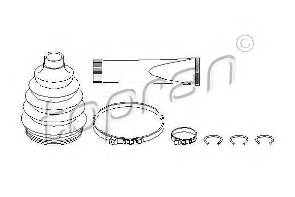 TOPRAN 501433 Комплект пильника, приводний вал