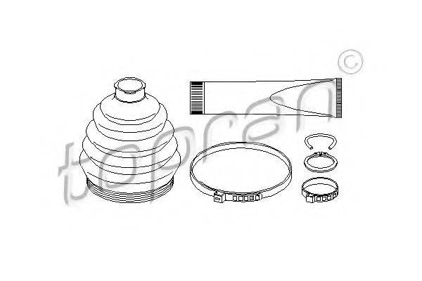 TOPRAN 501596 Комплект пильника, приводний вал