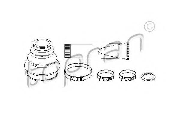 TOPRAN 500590 Комплект пильника, приводний вал