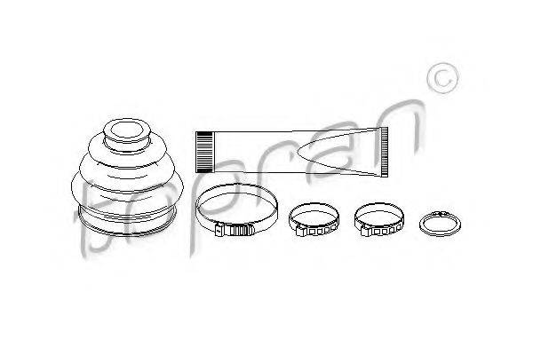 TOPRAN 500592 Комплект пильника, приводний вал
