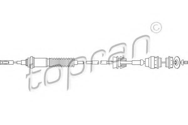 TOPRAN 722112 Трос, управління зчепленням