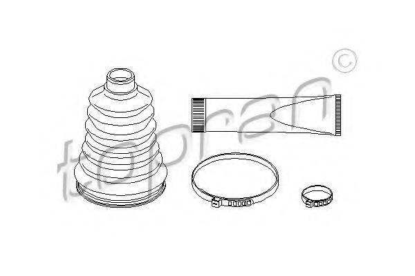 TOPRAN 721196 Комплект пильника, приводний вал