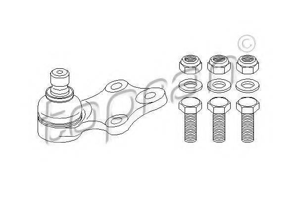 TOPRAN 722260 несучий / напрямний шарнір