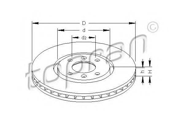 TOPRAN 722455 гальмівний диск