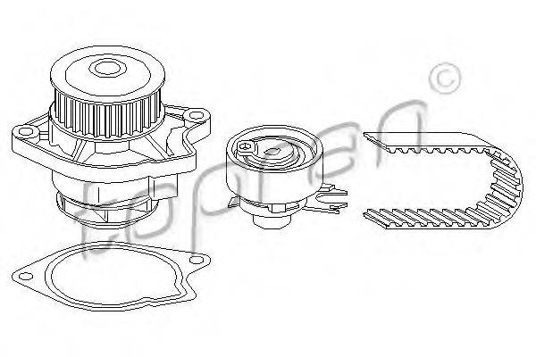 TOPRAN 112966 Водяний насос + комплект зубчастого ременя
