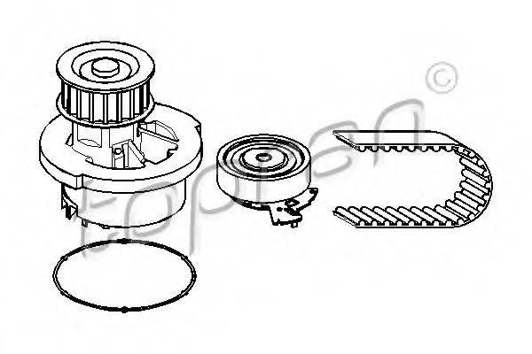 TOPRAN 207896 Водяний насос + комплект зубчастого ременя
