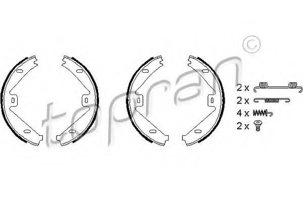 TOPRAN 407762 Комплект гальмівних колодок, стоянкова гальмівна система