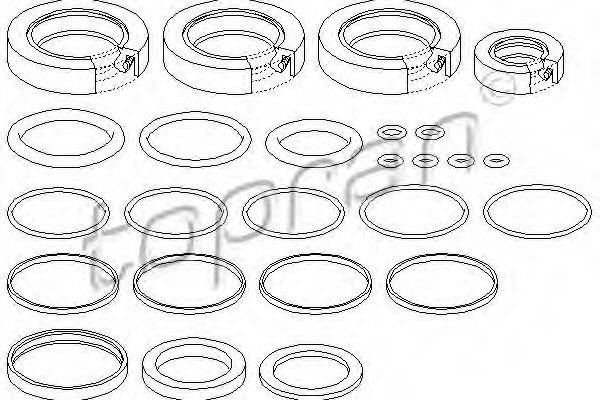 TOPRAN 501449 Комплект прокладок, кермовий механізм