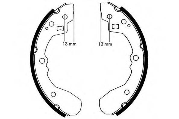 E.T.F. 090584 Комплект гальмівних колодок