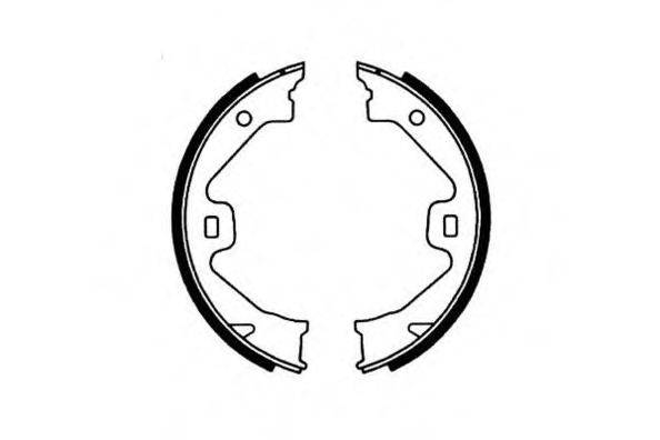 E.T.F. 090591 Комплект гальмівних колодок, стоянкова гальмівна система