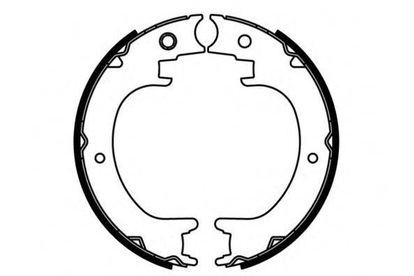 E.T.F. 090706 Комплект гальмівних колодок; Комплект гальмівних колодок, стоянкова гальмівна система