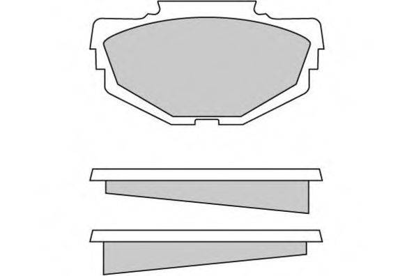 E.T.F. 120040 Комплект гальмівних колодок, дискове гальмо