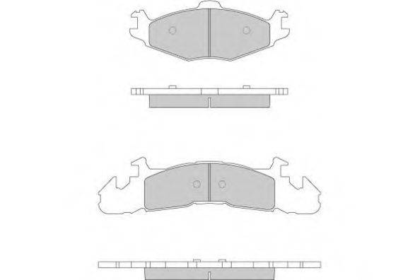 E.T.F. 120793 Комплект гальмівних колодок, дискове гальмо