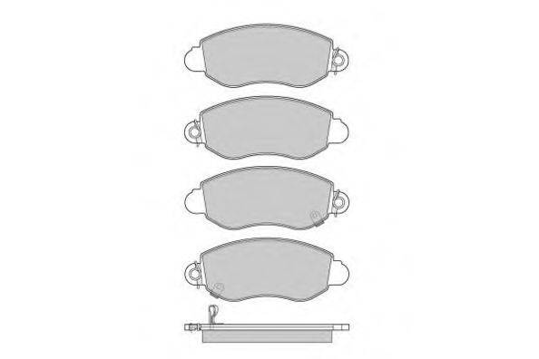 E.T.F. 120887 Комплект гальмівних колодок, дискове гальмо