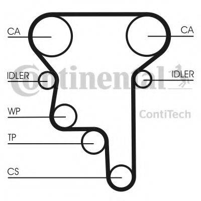 CONTITECH CT1023K3 Комплект ременя ГРМ