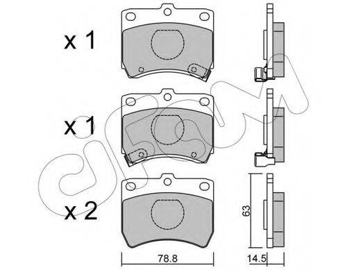 CIFAM 8223700 Комплект гальмівних колодок, дискове гальмо