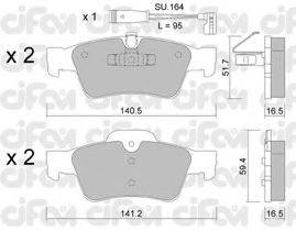 CIFAM 8225681K Комплект гальмівних колодок, дискове гальмо