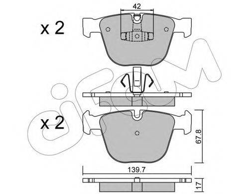 CIFAM 8227736 Комплект гальмівних колодок, дискове гальмо