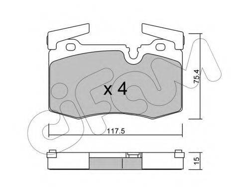 CIFAM 8228290 Комплект гальмівних колодок, дискове гальмо