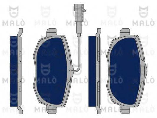 MALO 1050401 Комплект гальмівних колодок, дискове гальмо