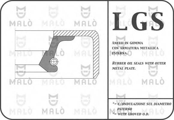MALO 13013 Кільце ущільнювача, ступиця колеса