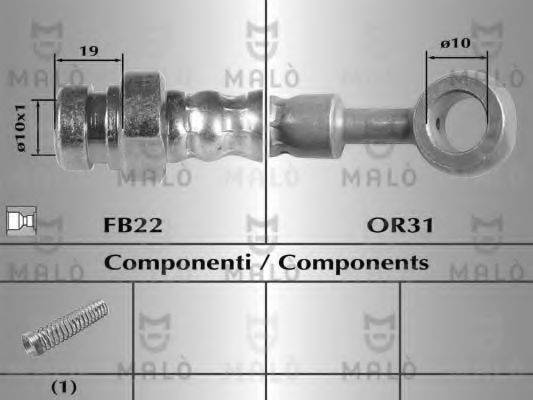 MALO 80028 Гальмівний шланг