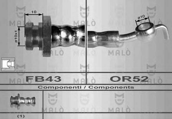 MALO 80099 Гальмівний шланг