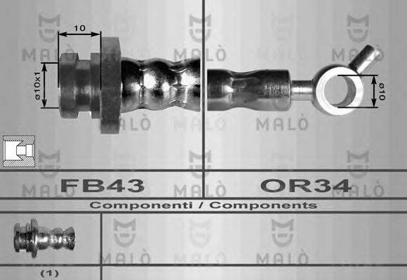 MALO 80105 Гальмівний шланг