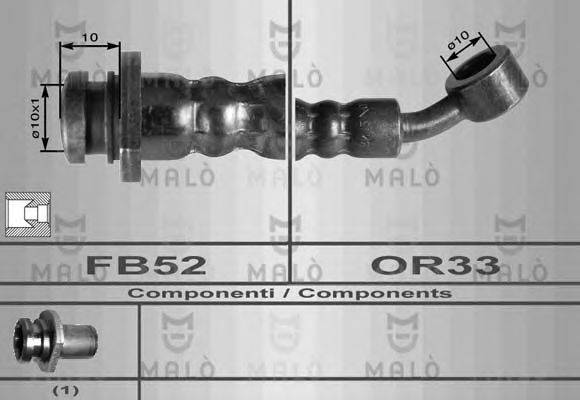 MALO 80108 Гальмівний шланг