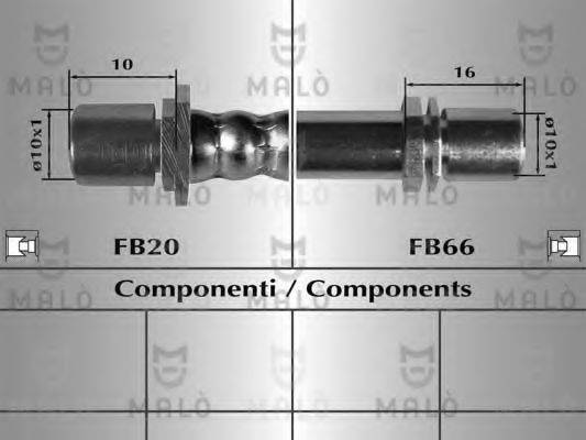 MALO 80145 Гальмівний шланг
