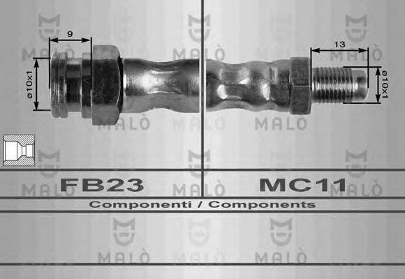 MALO 80176 Гальмівний шланг