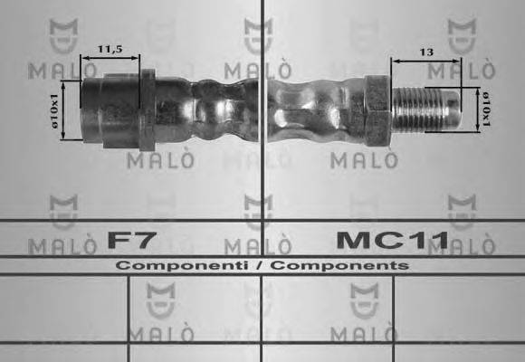 MALO 80192 Гальмівний шланг