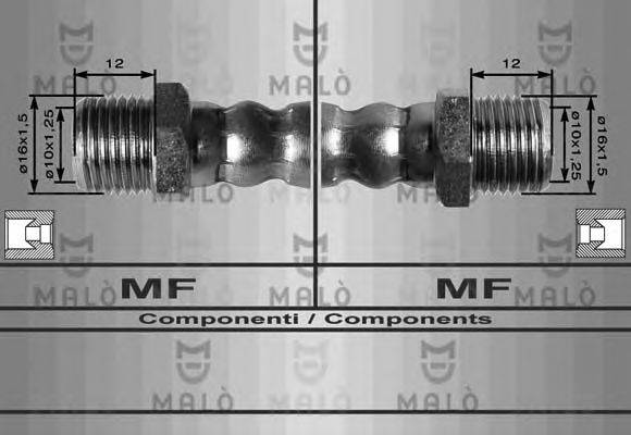 MALO 8021 Гальмівний шланг