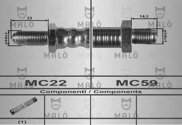 MALO 80341 Гальмівний шланг
